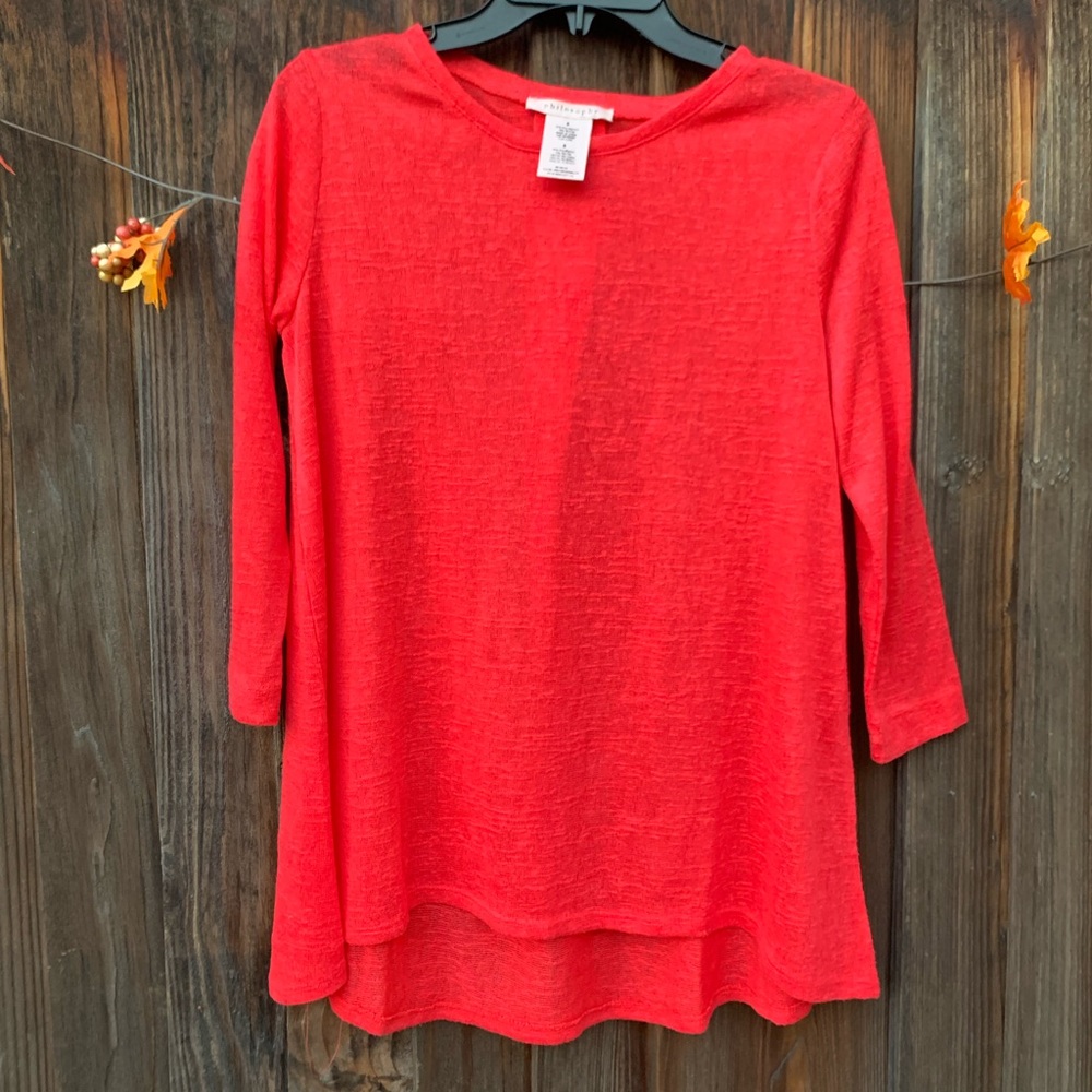 Philosophy High-Low hem pullover top